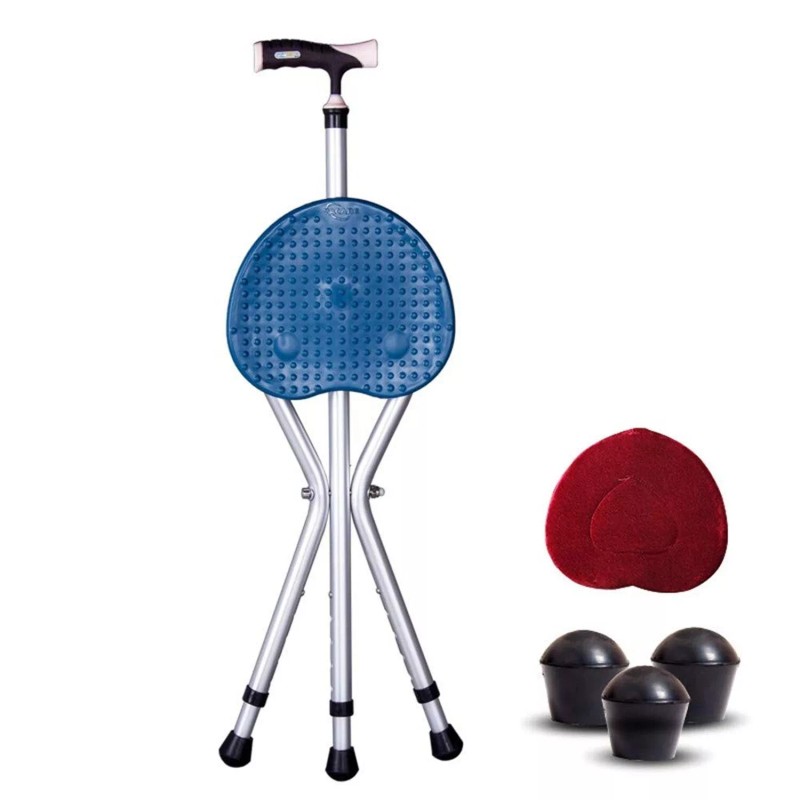 M-GYG Folding Cane Seat Combo 400 lbs Capacity Portable Cane