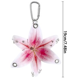 RUIYDZ Lily Flowers Keyring Flower Bag Pendant Women's Key Pendant Car Key Chain Bags Pendant for Handbags Carry Bags Flower Keychain Cute Key Chain Bag Charms, pink, Unit size