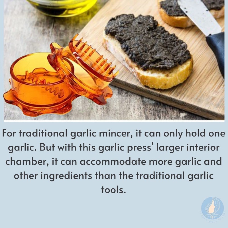 Angel’s Peel Lounge Garlic Mincer, Manual Garlic Grinder for Quick