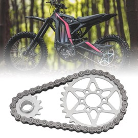 URLWALL Drive Sprocket Chain Kit for Surron Light Bee X S Segway X160 260 Dirt Bike, High Strength & Hardness Steel 420 Chain 30 Front 13 Rear Tooth Gear Sprocket Set for Surron Accessories