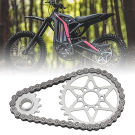 URLWALL Drive Sprocket Chain Kit for Surron Light Bee X S Segway X160 260 Dirt Bike, High Strength & Hardness Steel 420 Chain 30 Front 13 Rear Tooth Gear Sprocket Set for Surron Accessories