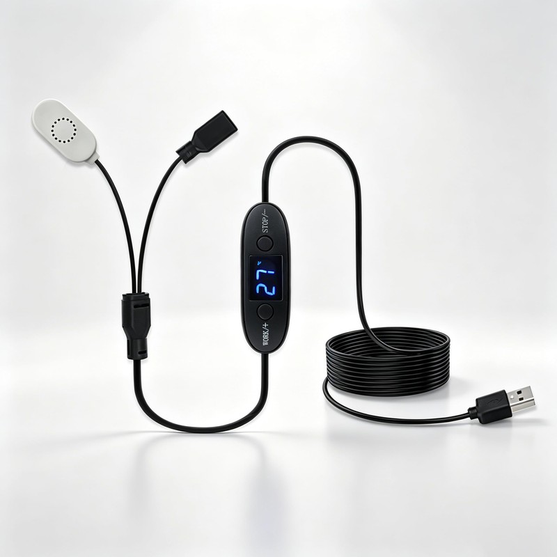 5V USB Digital Temperature Controller Socket, 0-60°C Adjustable Thermostat with