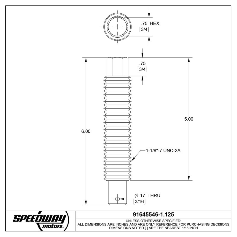 Replacement Weight Jack Bolts, Coarse Thread, 1 Inch Bolt Diameter