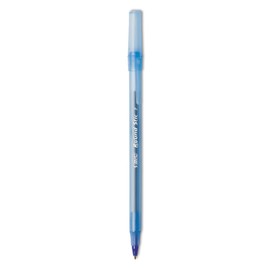 Bic Corporation Round Stic Ballpoint Stick Pen Blue Ink, Fine, Dozen (GSF11BE) by BIC