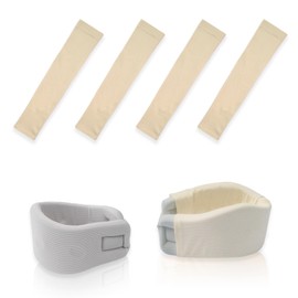 GZCNYLYS 4 Pcs Neck Brace Covers, Breathable Dust Proof Soft Neck Brace Sleeve, Comfortable Cervical Support Sleeve for Both Men Women, Neck Collar Covers for Wearing During Work and Sleep (Beige)