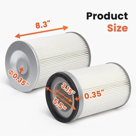 Heemab 2 Pcs Dust Collector for Sandblaster, Air Filter Replacement for Dust Extractor, Fits Sand Blast Cabinet