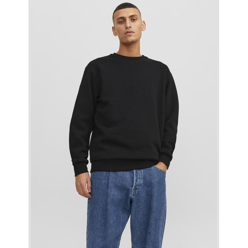 JACK & JONES Male Sweatshirt Plain Sweatshirt, black
