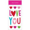 Impact Innovations Valentines Colorful Love You Window Gel Cling, 5.5