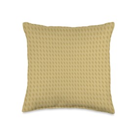 Light Brown Yellowish Tinge Khaki Tweed Pattern Decor Throw Pillow