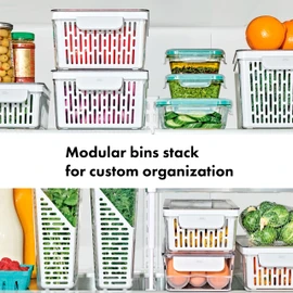 OXO Good Grips Produce Saver – Large Bin, 13.8 x 7.4 x 6.1 in, White