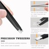 Tweezers Set for Facial Hair Removal Women, 8Pcs Precision Eyebrow