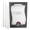 Ner Mitzvah Dripless Chanukah Candles Standard Size, Textured White Hanukkah
