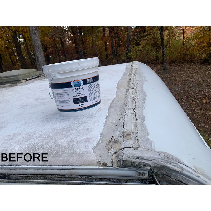100% Silicone Roof Patch – Prevent and Repair Leaks –
