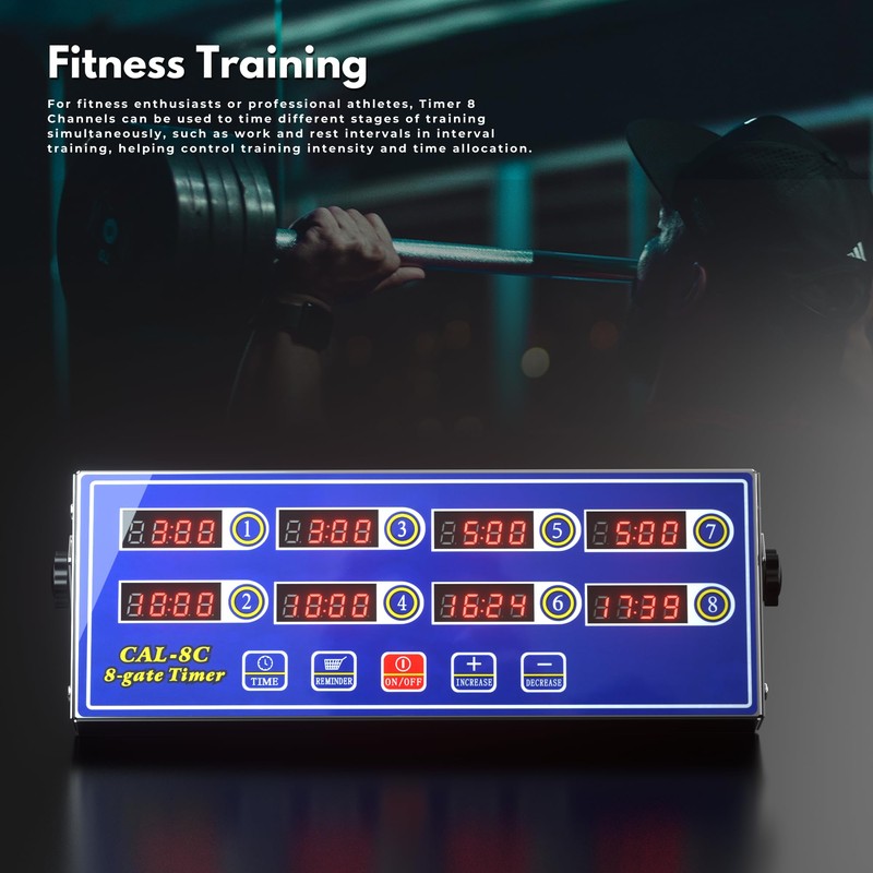 8 Channel Digital Kitchen Timer Clock Reminder Cooking Commercial Loud