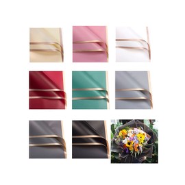 Xshelley(24pcs) 8-color flower shop bouquet, DIY crafts, gift packaging or gift box packaging, waterproof flower wrapping paper 58 * 58cm