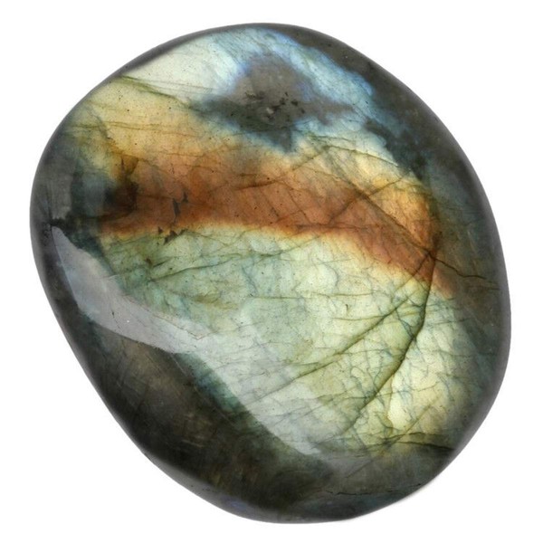 SUNYIK Labradorite Palm Stones Worry Pocket Stone, Polished Irregular Shaped Sphere Decortarion 1.5"-2.5"