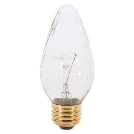 Satco S3363 120V Medium Base 25-Watt F15 Light Bulb, Clear