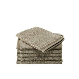De Witte Lietaer Contessa Luxe Cotton Wash Cloth, Taupe, 16 x 22 cm, Pack of 6