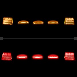HbasdLH 10pc Smoke Marker Lights/Cab Roof Top Lamps Heavy Duty ABS Plastic Housing/Polycarbonate Lens for Hummer for H2 Base 2003-2009 & 2005-2009 25809313 15060526