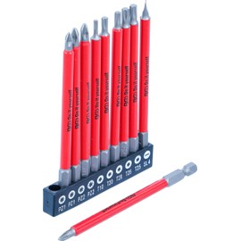 BGS Diy 20812 | Non-Slip Bit Set | Magnetic | 110 mm | 10-Piece