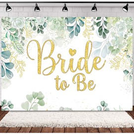 SINGOMON Bride to Be Backdrop Floral Bride to Be Banner Bride Backdrop Bridal Shower Photo Backdrop Wedding Shower Background for Bachelorette Party Decorations Bridal Shower Decorations 180x110cm