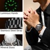 Black Men's Chronograph Watches, Classic Luxury Dress Analog Quartz Watch
