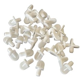20 Shelf Supports - 5mm Push in (White)