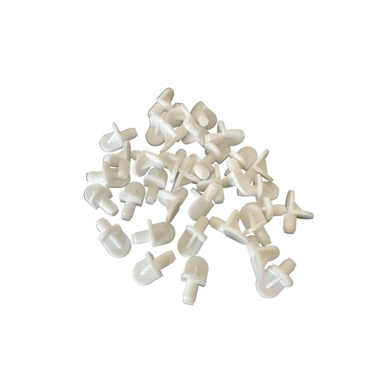 20 Shelf Supports - 5mm Push in (White)