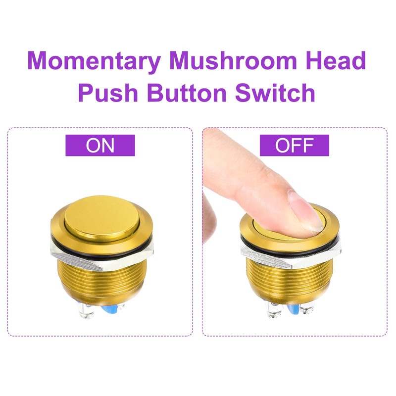 DMiotech 1 Pcs 22mm / 7/8" Push Button Switch, IP66