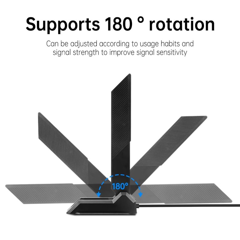 WiFi 6E Tri-Band Antenna 2.4/5/6GHz High Gain Long Range RP-SMA