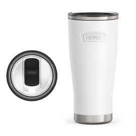 THERMOS ICON Series Stainless Steel Cold Tumbler with Slide Lock, 24 Ounce, Snow