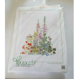 Thea Gouverneur 554A American Wildflowers Counted Cross Stitch Kit NIP 16 Ct.