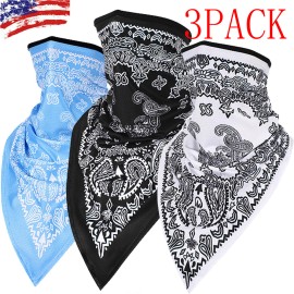 Unbranded 3PACK Triangle Neck Gaiter-UPF 50+ Cool Face Cover UV Protection Bandana Scarf