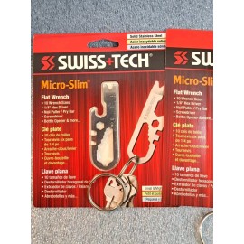 Swiss+Tech 2 Swiss+Tech Micro-Slim Pocket Wrench Hex Bit Pry Bar Screwdriver Multitool New