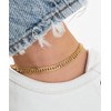 Barzel 18K Gold Plated Rambo Cuban Curb Anklet for Women,