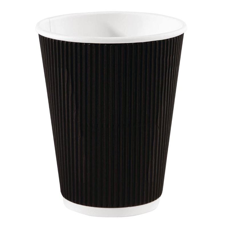 Recyclable Take Away Tea Coffee Cups with lids Ripple Wall