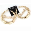 JczR.Y Men Chunky Gold Hoop Earrings Bamboo Joint Hoop Earrings