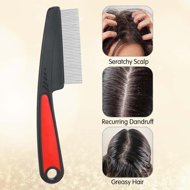 4 Pcs Lice Comb for Women Dandruff Comb Fine Tooth