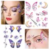 RabbFit 12 Sheets Glitter Butterfly Temporary Tattoo Stickers for Women