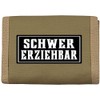 Spaß Kostet Purse with Sew-On Sayings, Hard to Educate, olive