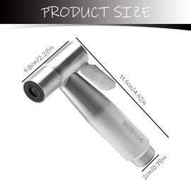 Tabanzhe Handheld Pressurised Bidet Sprayer - Stainless Steel Bidet Bathroom Sprayer Bidet Tap, Portable Cleaning, Rust Resistant and Water Saving for Bidet, Nappy Cleaning and Pet Bathing