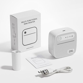 Generic Portable Wireless Bluetooth Thermal Label Printer - Striped Photo Label Printing for Small Home Use