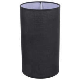 HOMSFOU Cylinder Lamp Shade Fabric Drum Lampshade Spider Construction Lamp Shade Replacement Linen Light Cover for Table Floor Lamp Black 5.50x5.50x9.82 Inch