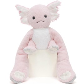 Karister Weighted Microwaveable & Freezable Axolotl Stuffed Animal, Hugable 4lb Salamander Plush with 38" Long Weighted Arms, 14“ Pink Axolotl Plushie Christmas Birthday Gift for Kids Adults