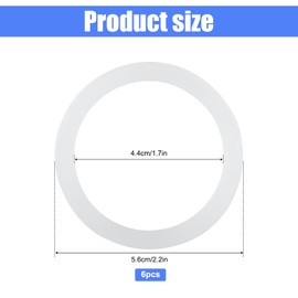 6pcs Bottle Seal Ring for Thermos FUNTAINER, Silicone Bottle Lid Gaskets Accessories Leak-Proof Seal Replacement Parts Compatible with Thermos FUNTAINE 16 Ounce Stainless Steel Vacuum Insulated Bottle