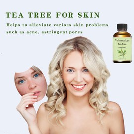 Wnmaicer Organic Tea Tree Oil 4 Fl Oz - 100% Pure - Tea Tree Essential Oil for Skin, Hair, Aromatherapy, Massage 120 ml