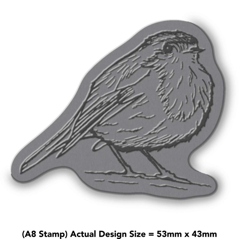 A8 'Cute Robin Bird' Unmounted Rubber Stamp (RS00023783)
