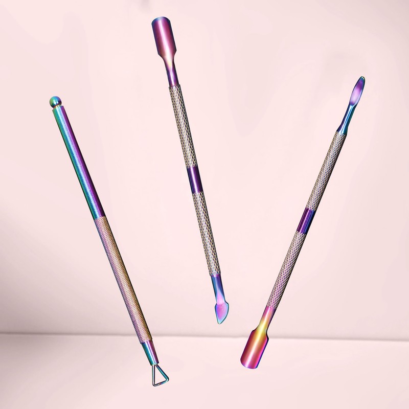 Nail Cuticle Pusher - Stainless Triangle Gel Nail Polish Remover