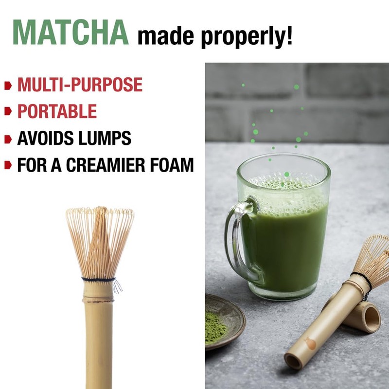 ORIGEENS Matcha Whisk Bamboo with A Long Handle - A