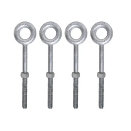 3/4" x 6" Plain Eye Bolts Forged HDG Rigging Anchor Point - Pack of Four